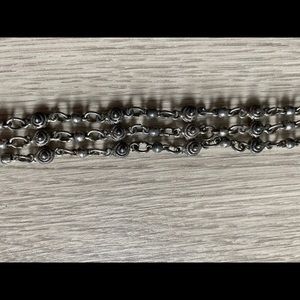 Silver choker necklace